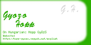 gyozo hopp business card