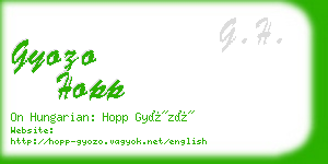 gyozo hopp business card